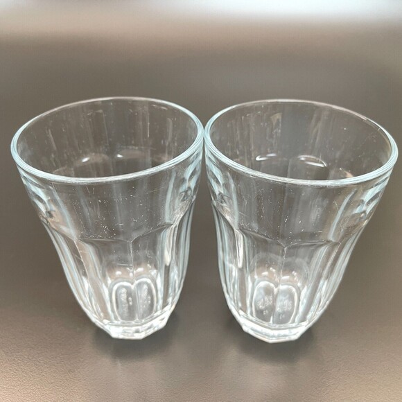 Palaks Pasabahce Rocks Glasses Clear Glass Panels 4 1/8" High Turkey Lot of 2 - Picture 2 of 7